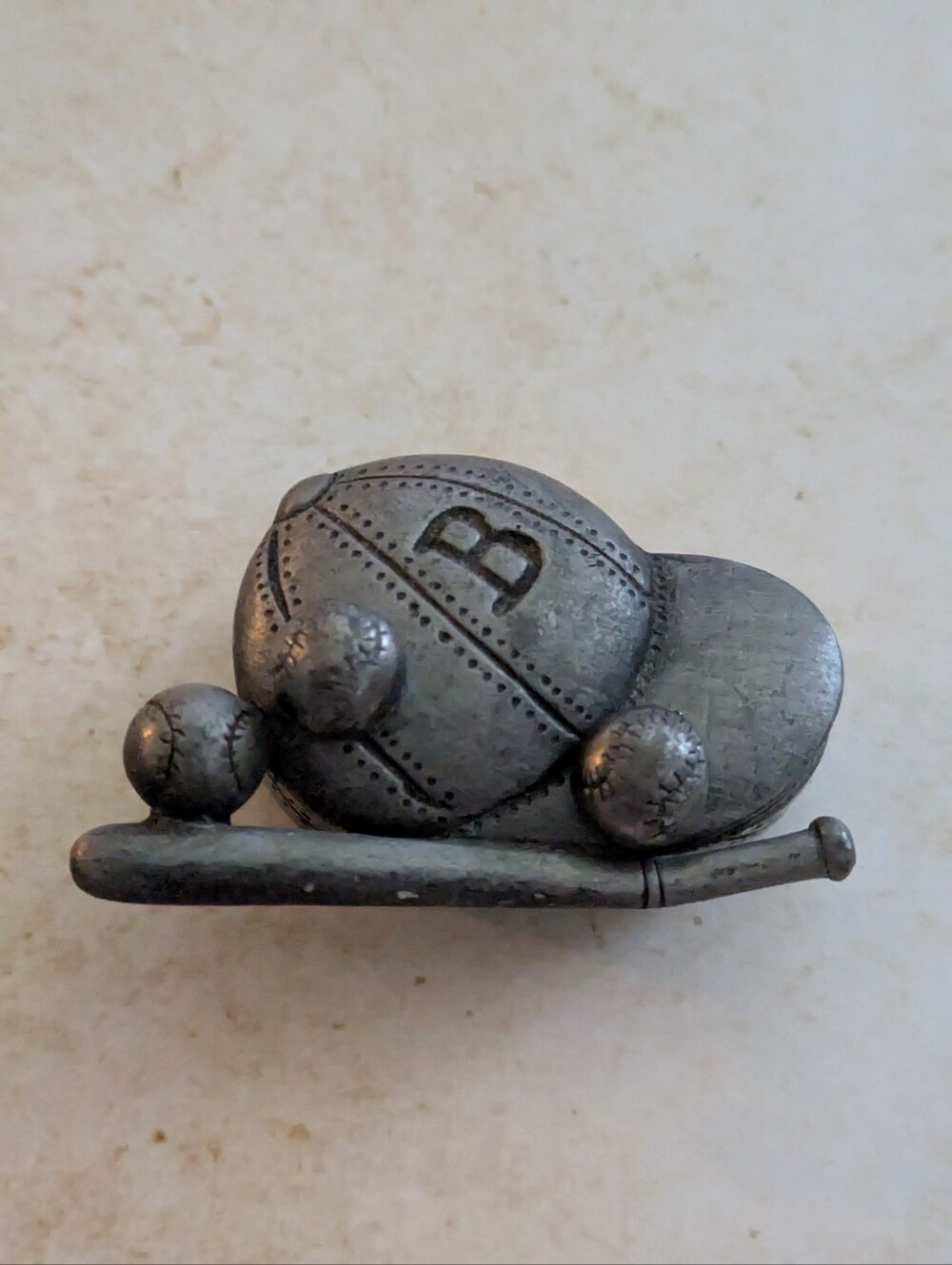 Vintage Torino Baseball Brooch And Earrings Set